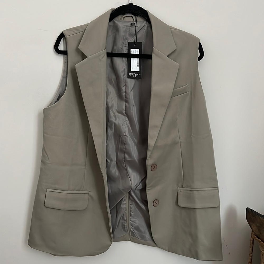 Nasty Gal Sleeveless Blazer Vest